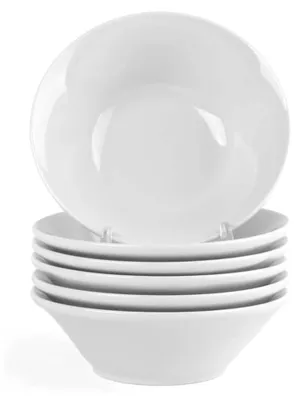 Produktbild von MA 338 SET 6 Porzellan Müslischalen 17,0 x 5,5 cm 0,60 l, Weiß, 6 Stück