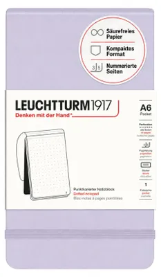 Produktbild von LEUCHTTURM1917 Notizblock Pocket (A6), Hardcover, Lilac, Dotted