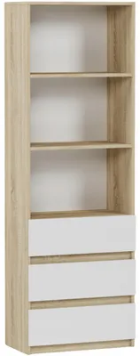 Obrázek produktu pro Regál kancelářský 60 cm 3 police 3 zásuvky FRAMIRE B-3 mix sonoma