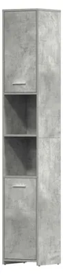 Produktbild von Hochschrank für das Badezimmer, Aufbewahrungsschrank, Betongrau, Holzwerkstoff