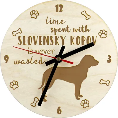Image de Lévrier slovaque - horloge avec chien, horloge en bois gravée, horloge personnalisée Art-Dog