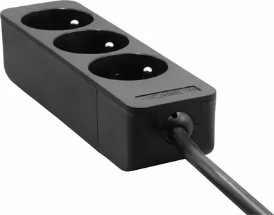 Obrázok produktu pre Predlžovací kábel 1,5m/3z čierny PK153BK