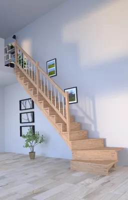 Produktbild von Holztreppe Lindos (Eiche) in  1/4 gewendelter Ausführung links-80 cm-Holz-Edelstahl Geländer-mit Setzstufen
