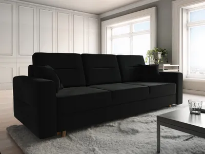 Produktbild von Sofa 3-Sitzer BELMIRA mit Schlaffunktion Schwarz