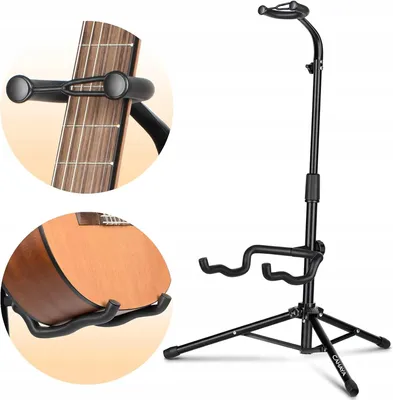 Produktbild von Bodenständer für Gitarren, Höhenverstellbar, mit Halterung