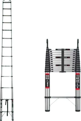 Image de Echelle télescopique Avanto - Echelle pliante en inox - Echelle portable Loft extensible - Max. Charge max. 150 kg -  EN131