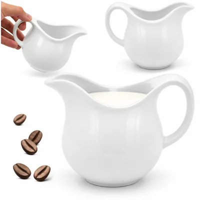 Zdjęcie produktu dla Mlecznik Porcelanowy 250 ml Dzbanuszek Do Mleka Dzbanek Na Śmietankę Sosy