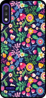 Produktbild von Smartphonica Handytasche Passend für LG K22 mit Blumendruck - TPU Rückseite Abdeckung Fall Blumendesign