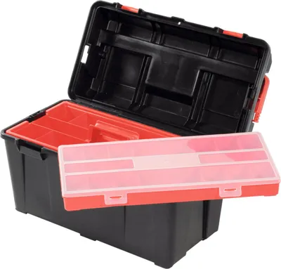 Produktbild von Parat 5812000391, Werkzeugkasten, Polypropylen, Schwarz, Rot, 21 l, 480 mm, 255 mm