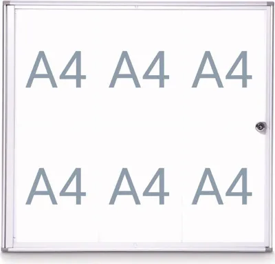 Produktbild von MAUL Schaukasten MAULextraslim Querformat 6 x A4 Aluminium 3.1 x 71 x 65.1 cm silber