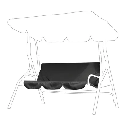 Obrázek produktu pro Zahradní nádvoří Venkovní vodotěsný polyesterový taft 3-sedadla Swing Chair Hammock Seat Cushion Cover (Black )