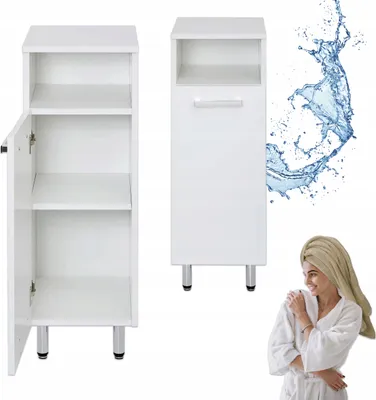 Produktbild von Hochwertiger, weißer, Badezimmerschrank Lupo, 30 cm