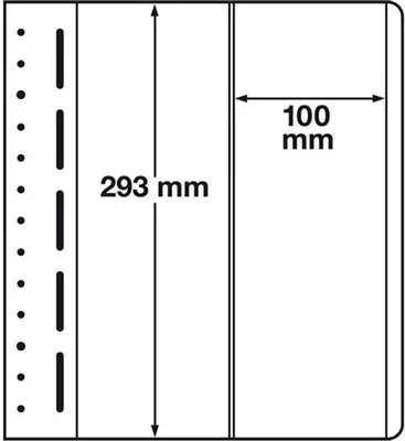 Produktbild von LEUCHTTURM Blankoblatt, 2erEinteilung, 100x293 mm, per 1