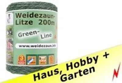 Produktbild von Weidezaun Litze 200M, 3X0,20 Niro, Grün 1*