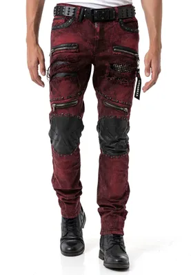 Immagine prodotto di Jeans da uomo slim fit, con borchie e cerniere decorative