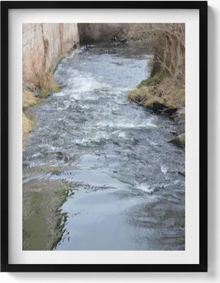 Produktbild von Tasovice Fluss Dyje Moravia– Wandbild mit Rahmen – Gerahmtes Bild  – Wanddekoration – 60x80 cm –  Schwarz Rahmen