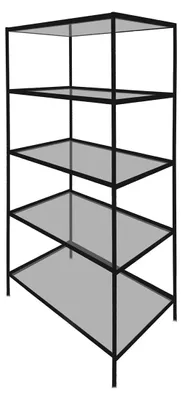 Produktbild von Kaheku Regal Lupin schwarz 78x45x200h 323027613