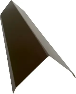 Produktbild von Firstblech 1 m lang Alu Braun RAL 8014 Zuschnitt 25 cm Siehe Skizze