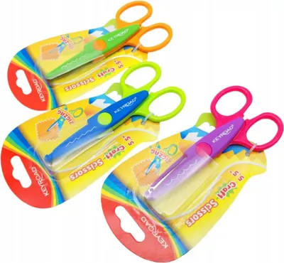 Produktbild von Detské nožnice KEYROAD cik-cak, 13 cm, blister, mix farieb