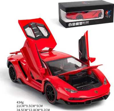 Obrázok produktu pre Simulovať 1:24 Zliatina Športové auto Model Toy pre Lamborghini LP770 červená