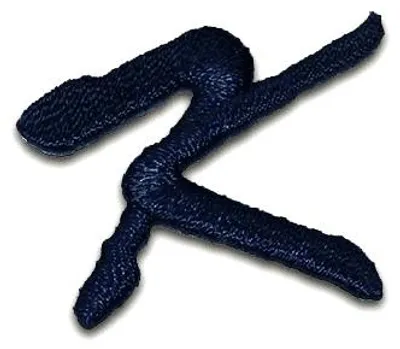 Produktbild von Buchstabe K 3.2x3.1cm: Alphabet Buchstaben Einzeln Auswählbar - Aufnäher, Bügelbild, Aufbügler, Applikationen, Patches, Flicken, Zum Aufbügeln