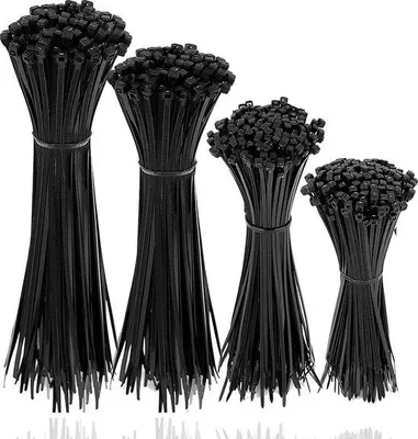 Immagine prodotto di Set di fascette serracavi, 500 pezzi, nero, resistenti ai raggi UV