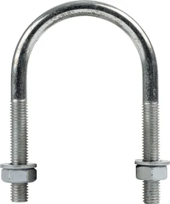 Produktbild von DROMET U-Bügel M10 verzinkt 61/110 mm Bügelschraube 2 Zoll mit Muttern