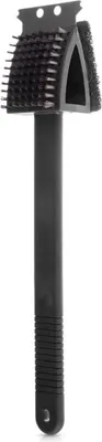 Produktbild von Orion | Grillreinigungsbürste - Grillbürste für Gusseisen 3 in 1 - mit Spatel und Reinigungswatte - 38 cm - Schwarz