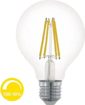 Produktbild von Eglo LED Filament G80 Globe 7,5W = 60W E27 klar 806lm warmweiß 2700K DIMMBAR