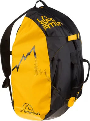 Medium Rope Bag von La Sportiva in Schwarz und Gelb; geeignet für Kletterseile und Zubehör.