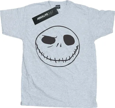 Produktbild von Disney - "Nightmare Before Christmas Jack's Big Face" T-Shirt für Herren BI43737 (3XL) (Grau)