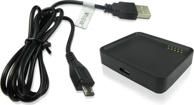 Produktbild von vhbw USB-Ladestation kompatibel mit LG Smart Watch W100 Smartwatch - Ladeschale mit Aufladekabel Schwarz