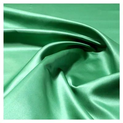 Produktbild von 1m Glänzender Satin Stoff Meterware | Modestoff Dekostoff Kostümstoff | Gardinenstoff Vorhangstoff Hochzeitsstoff Satinstoffe Nähstoffe Stoffe zum Nähen Dekorieren 150cm breit (Grün Matt)