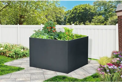 Produktbild von Hochbeet klassisch Twin-Wall Gr. S 90 x 90 x 76 cm anthrazit