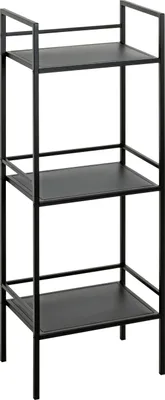 Produktbild von HAKU Regal Badregal schwarz - Metall, B/H/T: 35x95x25 cm