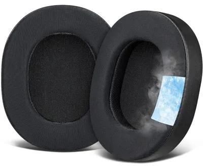 Immagine prodotto di Cuscini auricolari di ricambio in gel refrigerante per cuffie Audio Technica ATH M70X, realizzati con schiuma ad alta densità e maggiore spessore - colore nero