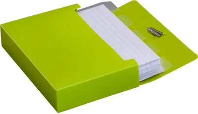 Produktbild von M&M Karteikasten DIN A7 für 100 Karteikarten lime-green ohne Deckel