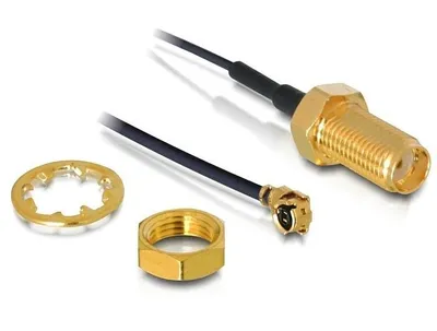 Produktbild von DeLOCK 88417, I-PEX M / SMA F, Schwarz, 0,35 m