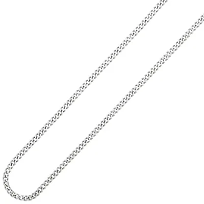 Produktbild von JOBO Panzerkette 925 Sterling Silber rhodiniert 45 cm Karabiner Halskette Kette