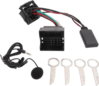 Image de Adaptateur audio sans fil Bluetooth 5.0 Aux dans le câble avec kit microphone pour Ford Focus Mondeo Fiesta Fusion 6000CD