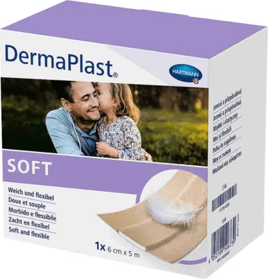 Produktbild von Hartmann DermaPlast® Soft Wundpflaster, verschiedene Größen - 6 cm x 5 m | Packung (1 Stück)