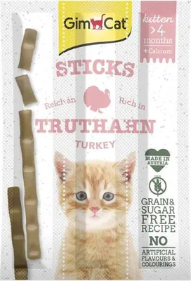 Produktbild von GimCat Sticks Kitten Truthahn - 3er Pack