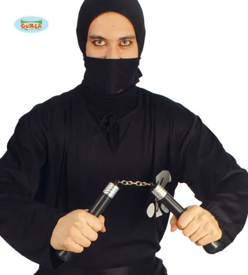 Immagine prodotto di NUNCHAKU in plastica nera - nunchaku - Ninja - 18 cm