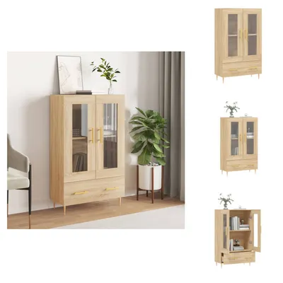 Immagine prodotto di vidaXL Credenza Sonoma-quercia 69,5x31x115 cm in legno - Credenze