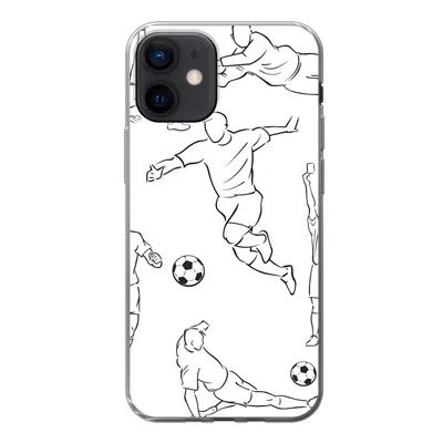 Produktbild von MuchoWow® Handyhülle Schutzhülle Hülle für iPhone 12 Eine Illustration von Spielern in verschiedenen Positionen - Junge - Mädchen - Kinder Silikon Softcase Handy Hülle - Schutzhülle