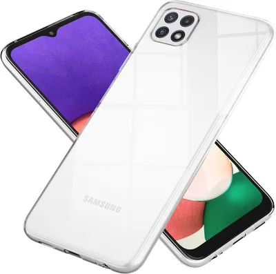 Zdjęcie produktu dla NALIA Silikonowe etui na telefon komórkowy Samsung Galaxy A22 5G, przezroczyste etui przezroczyste