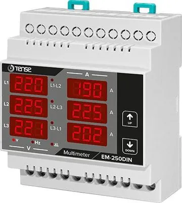 Produktbild von EM-06DIN 3-Phasen DIN-Multimeter 250A Strom Spannung Frequenz Messwandler 35mm Hutschiene