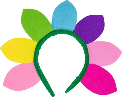 Produktbild von Bunter Blüten Haarreif zum Blumen Kostüm | Party Zubehör Clown