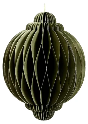 Produktbild von Grüner Dekorationsartikel aus Papier mit 20 cm Durchmesser und 15 cm Höhe