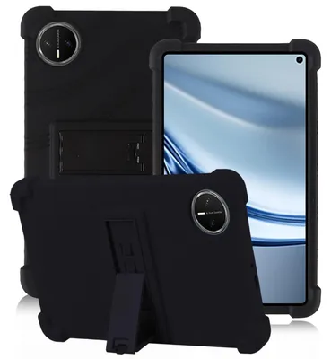 Image de Étui de protection pour tablette Huawei MatePad Mini 8,8 pouces, en silicone souple résistant aux chocs, avec support intégré, couleur noire